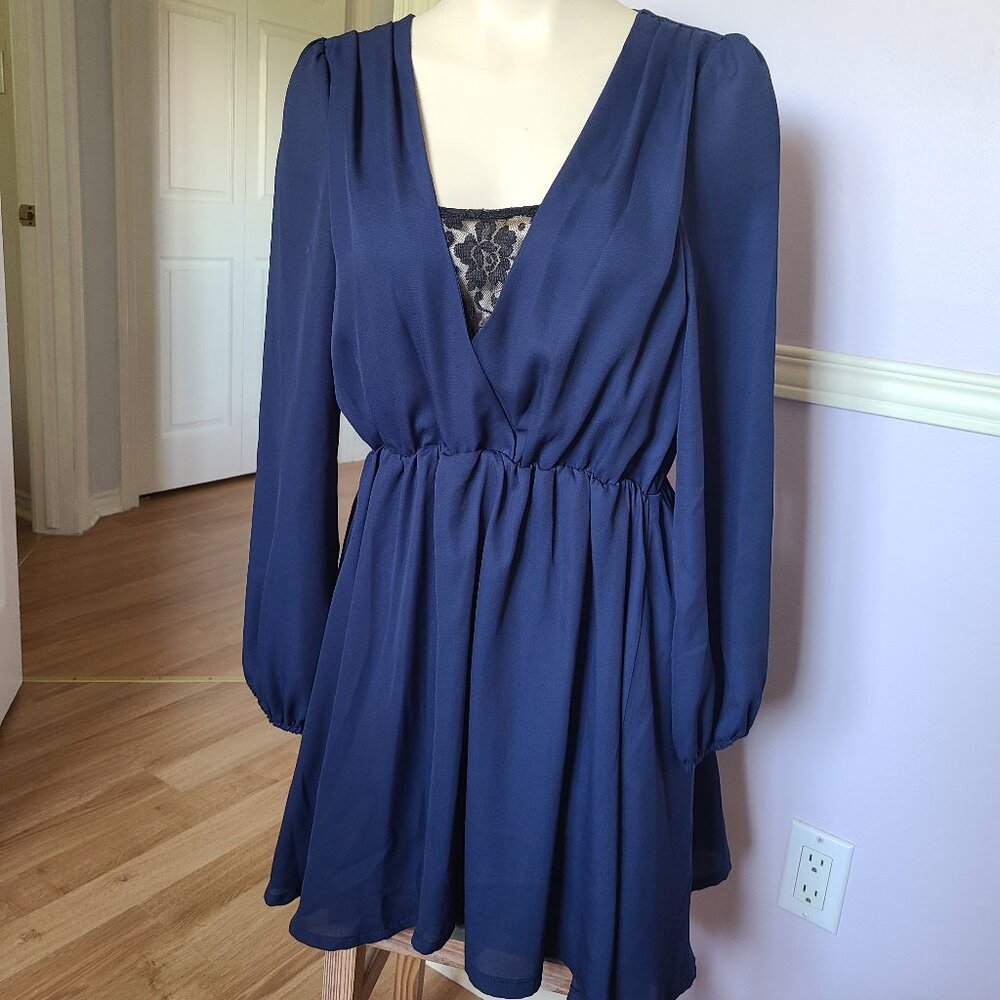 WYLDR Long Sleeve Chiffon Dress